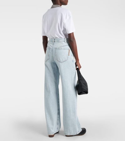 Brunello Cucinelli High-rise Straight Jeans In Blue