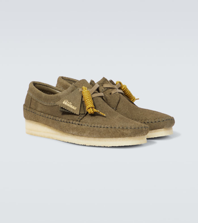 Shop Clarks Originals Weaver Suede Sneakers In Neutrals