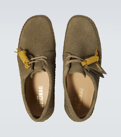 Shop Clarks Originals Weaver Suede Sneakers In Neutrals