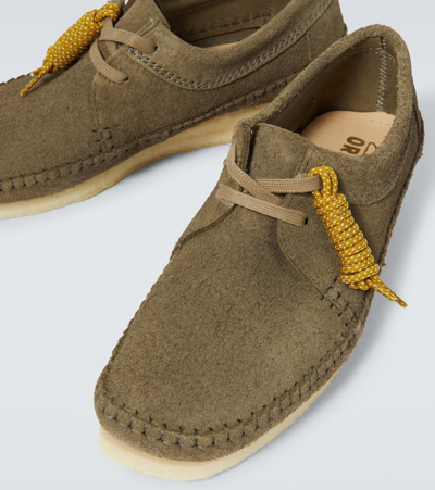 Shop Clarks Originals Weaver Suede Sneakers In Neutrals