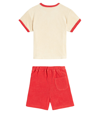Jellymallow Watch Terry T-shirt And Shorts Set In Red