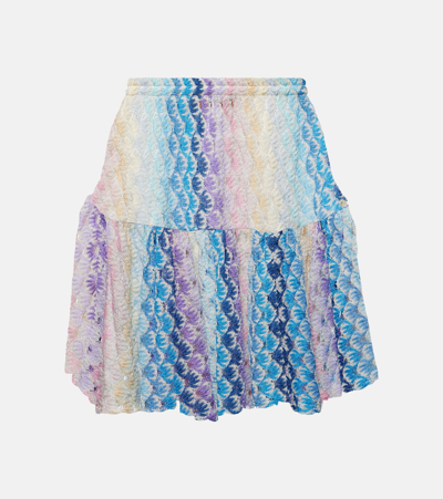 Shop Missoni Knitted Miniskirt In Metallic