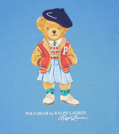 Shop Polo Ralph Lauren Polo Bear Cotton Jersey T-shirt In Blue
