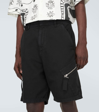 Shop Jacquemus Le Short Marrone Cotton Cargo Shorts In Black