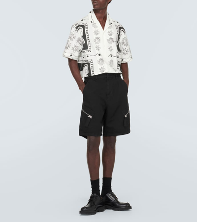 Shop Jacquemus Le Short Marrone Cotton Cargo Shorts In Black