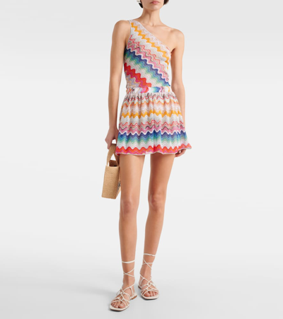Shop Missoni High-rise Printed Shorts In Multicoloured