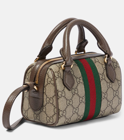 Shop Gucci Ophidia Mini Gg Canvas Crossbody Bag In Multicoloured