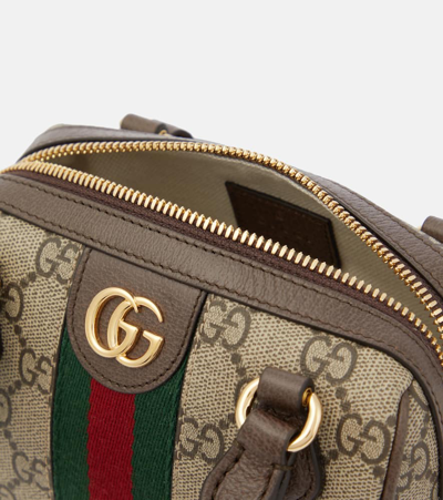 Shop Gucci Ophidia Mini Gg Canvas Crossbody Bag In Multicoloured