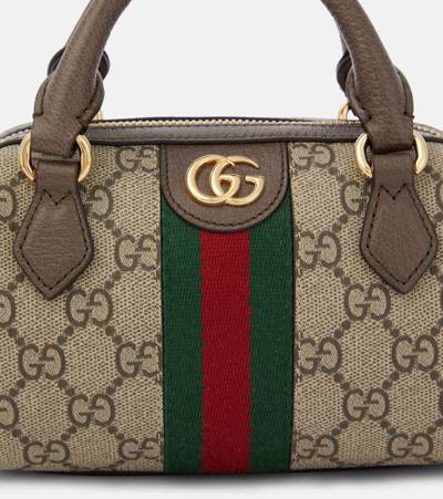 Shop Gucci Ophidia Mini Gg Canvas Crossbody Bag In Multicoloured