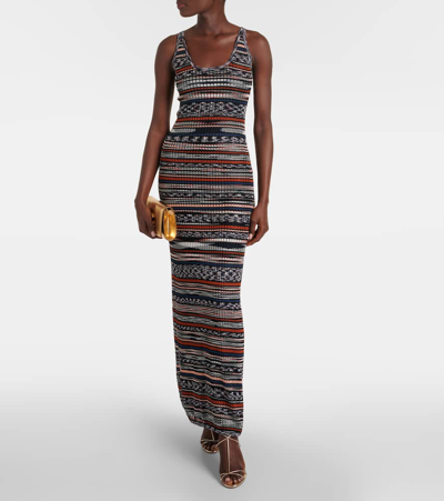 Shop Missoni Striped Maxi Dress In Multicoloured