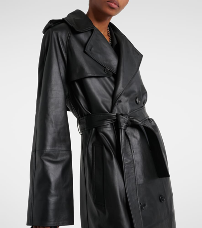 Shop Wardrobe.nyc Wardrobe. Nyc Leather Trench Coat In Black