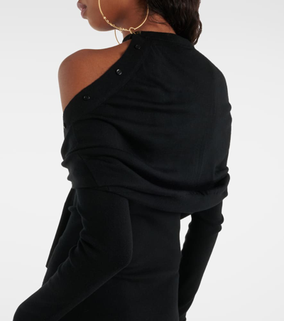 Jacquemus La Robe Doble Wool-blend Midi Dress In Black