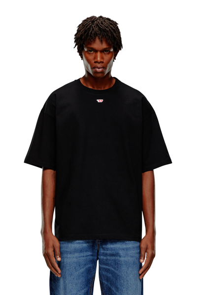 Shop Diesel T-shirt With Embroidered D Patch In Tobedefined