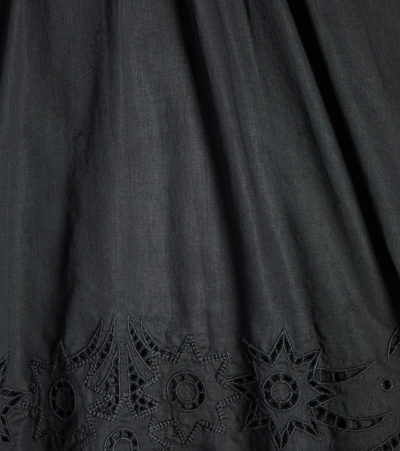 Chloé Ruffled Cotton Dress In Black