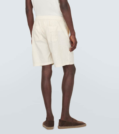 Frescobol Carioca Sergio Linen-blend Bermuda Shorts In Yellow