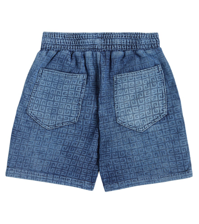 Shop Givenchy Cotton-blend Bermuda Shorts In Blue