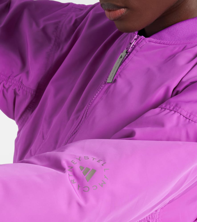 Shop Adidas By Stella Mccartney Truecasuals Bomber Jacket In Purple