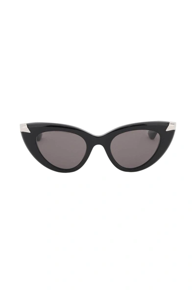 Shop Alexander Mcqueen Punk Rivet Cat-eye Sunglasses For In Black