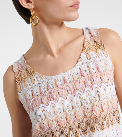 Shop Missoni Knitted Top In Multicoloured