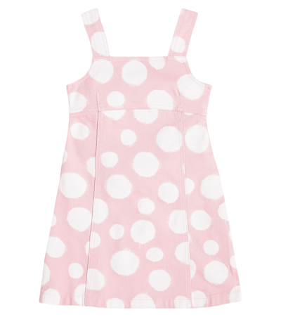 Shop Marc Jacobs Polka Dot Cotton Dress In Pink