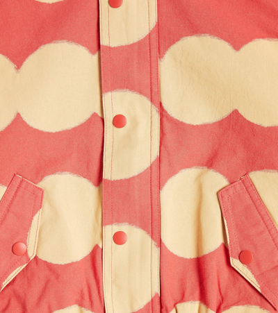 Jellymallow Dot Printed Cotton Jacket In Red