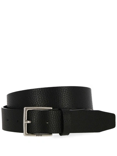 Shop Hugo Boss Boss Belts In Black
