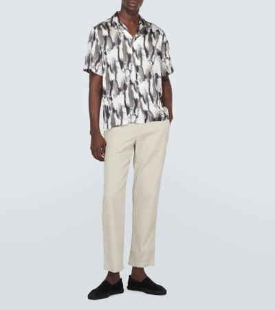 Frescobol Carioca Roberto Silk Bowling Shirt In Multicoloured