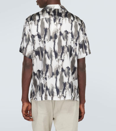 Frescobol Carioca Roberto Silk Bowling Shirt In Multicoloured