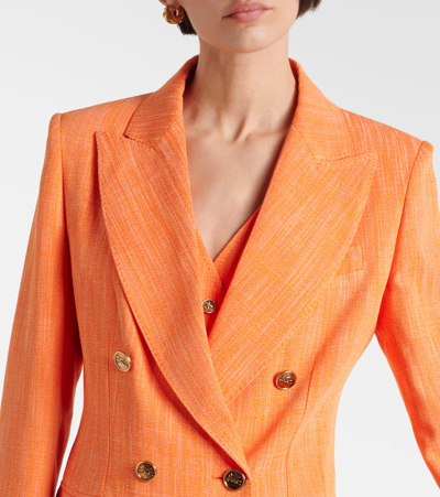 Etro Double-breasted Blazer In Beige