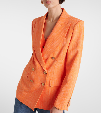Etro Double-breasted Blazer In Beige