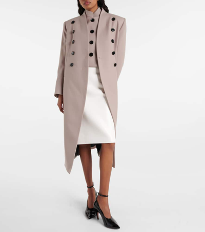 Alaïa Patent Leather Pencil Skirt In White