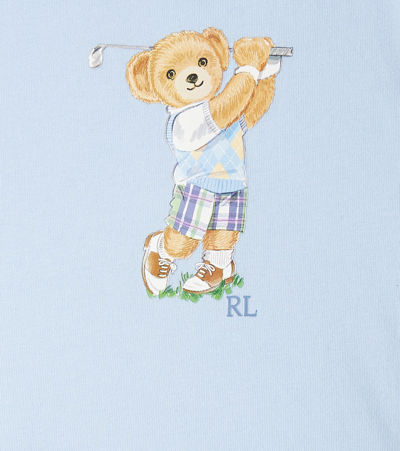 Shop Polo Ralph Lauren Baby Polo Bear Cotton T-shirt In Blue