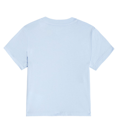 Shop Polo Ralph Lauren Baby Polo Bear Cotton T-shirt In Blue