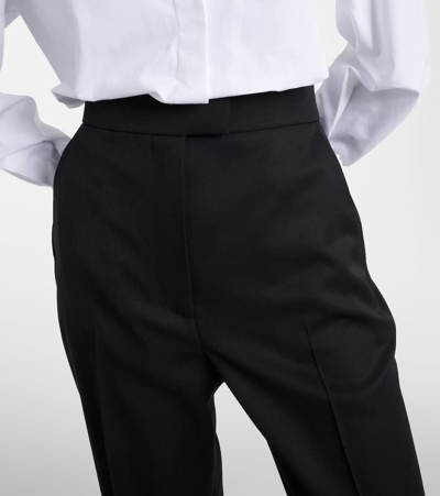Alexander Mcqueen Virgin Wool Pants In Black