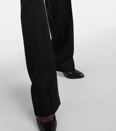 Shop Alexander Mcqueen High-rise Wool Slim Pants In Black