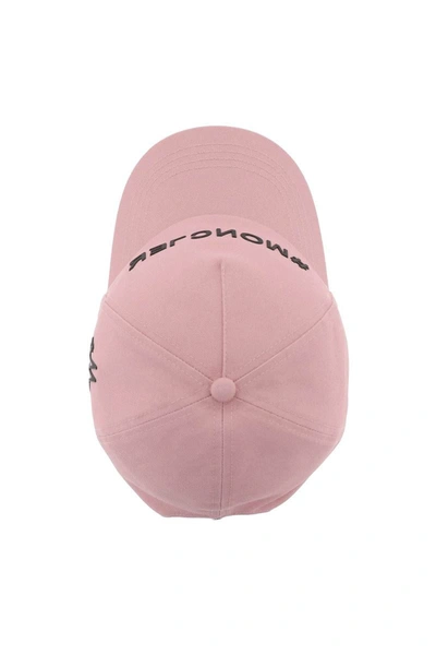 Shop Moncler Grenoble Baseball Cap Made Of Gab In Pink
