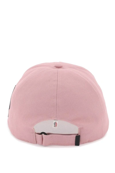 Shop Moncler Grenoble Baseball Cap Made Of Gab In Pink