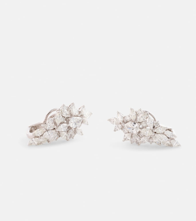 Yeprem 18kt White Gold Earrings With Diamonds In Silver