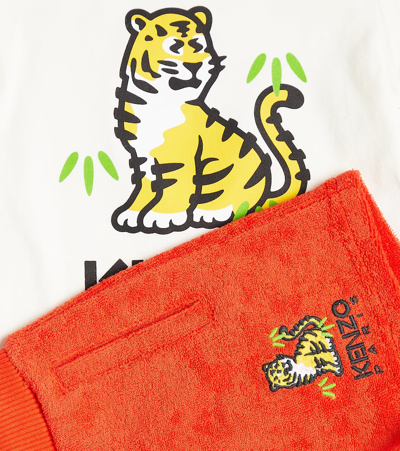 Shop Kenzo Baby Tiger Jersey T-shirt And Shorts Set In Red