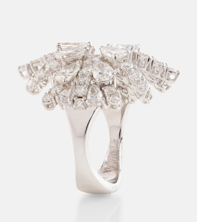 Yeprem 18kt Gold Ring With Diamonds In Silver