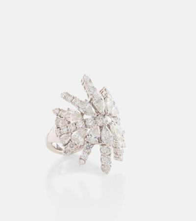 Yeprem 18kt Gold Ring With Diamonds In Silver