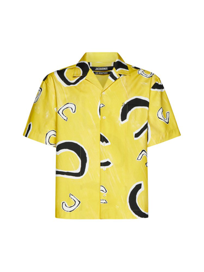 Shop Jacquemus Graphic Printed Short In Yellow