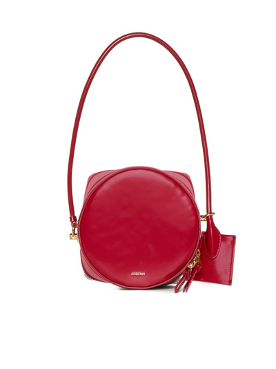 Shop Jacquemus Logo Detailed Shoulder Bag In Red
