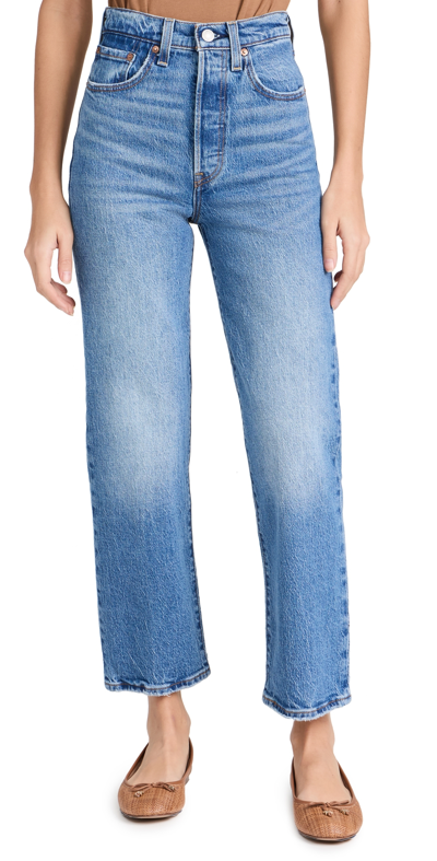 Levi's Womens 501 High-rise Straight-leg Denim Jeans Erin Cant Wait In Dance Around