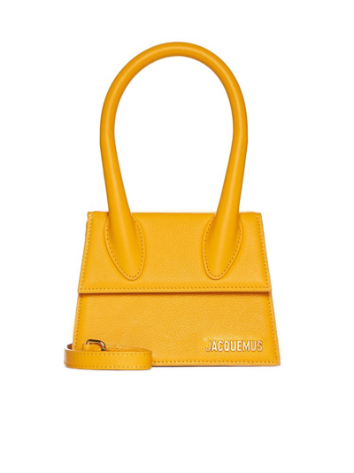Shop Jacquemus Le Chiquito Moyen Signature Handbag In Orange
