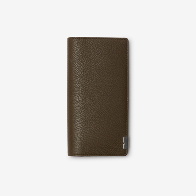 Shop Burberry B Cut Continental Wallet In Military