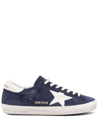 Shop Golden Goose Super Star Shoes In 50669 Blue/white