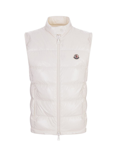 Shop Moncler Alcibia Padded Vest In White