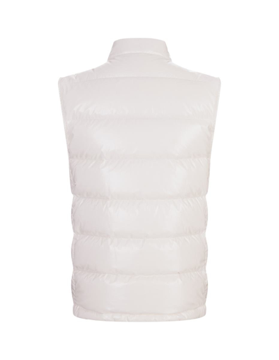 Shop Moncler Alcibia Padded Vest In White