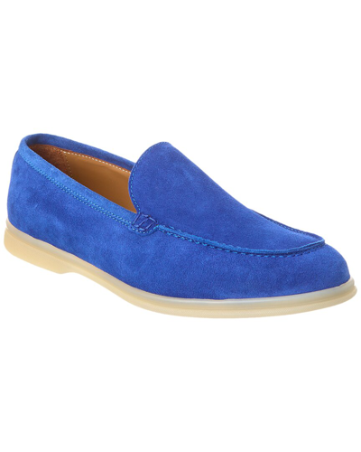 Shop Alfonsi Milano Suede Loafer In Blue